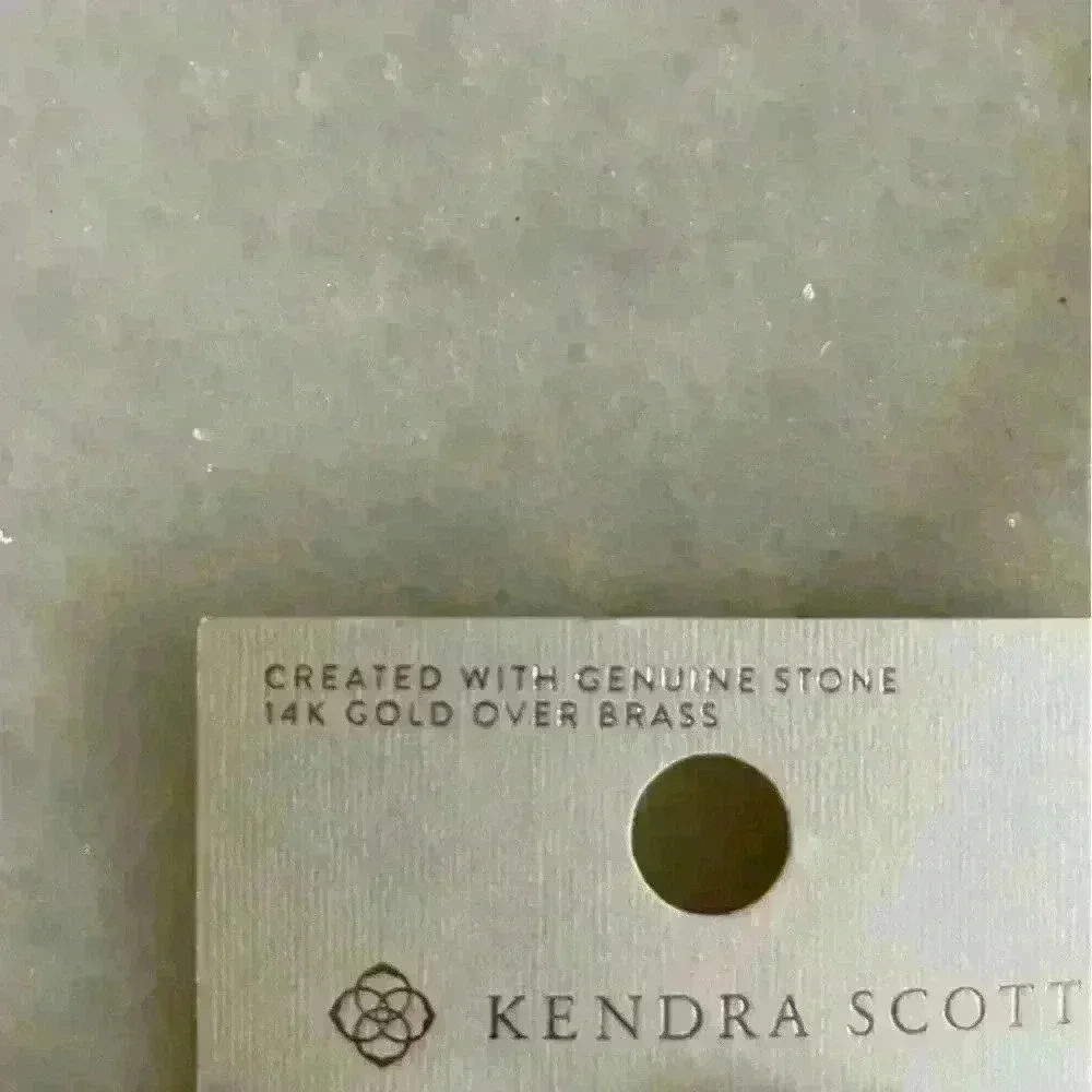 Kendra Scott Emma Magnesite 14K Gold Over Brass Hoop Earrings -‎ Turquoise NWT